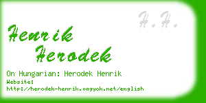 henrik herodek business card